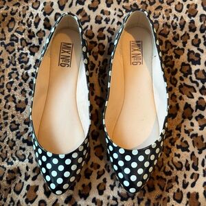 Mix No. 6 Black and White Polka Dot Flats